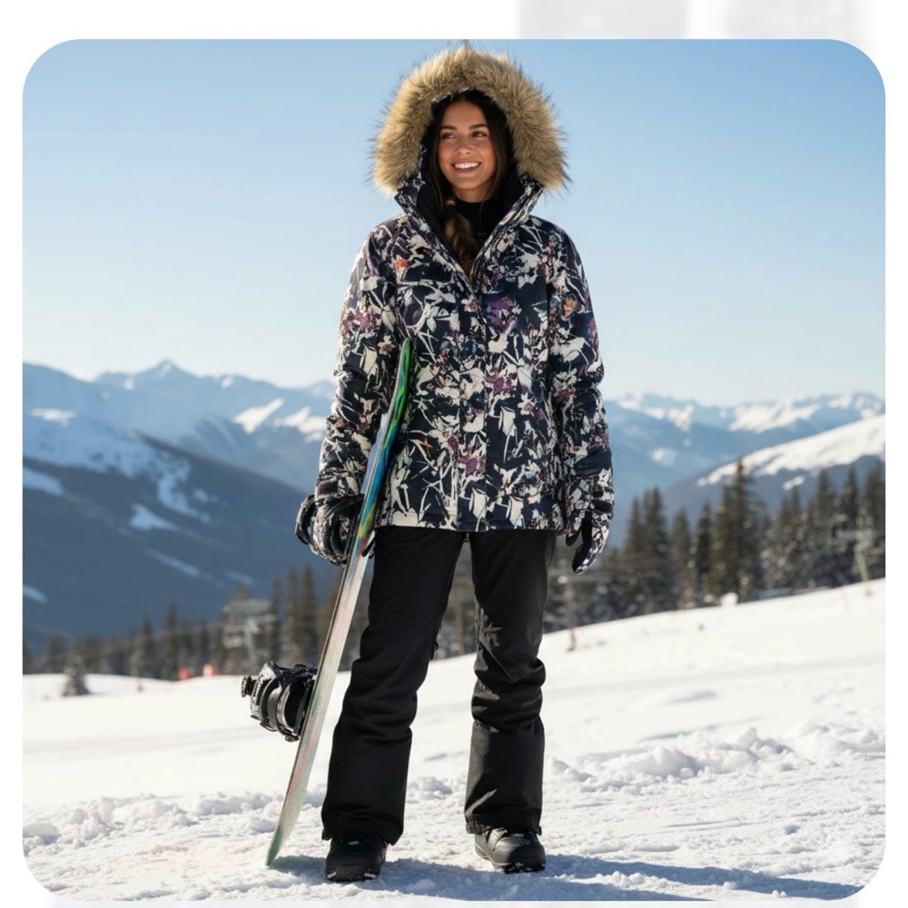 Roxy Jet Ski Snow Jacket - DryFlight 10K - Floral Print - Size S